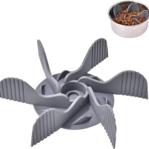 Barley Ears Comedero Lento de Gel de Sílice para Perros, Cuenco para Perros Antienganches con 19 Ventosas Antideslizantes Fuertes, Alivia la Digestión, Cuencos de Alimentación para Perros, Accesorios