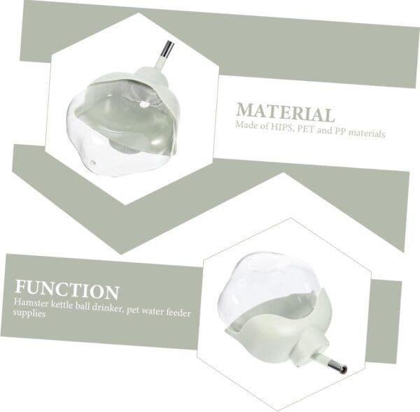 Yardwe 4 Piezas Botella De Agua De Hámster Alimentador De Agua para Hámster Alimentador Automático Jaula De Conejo Comedero para Conejitos Bebedero para Hamster Tetera Light Green Páginas - Image 2