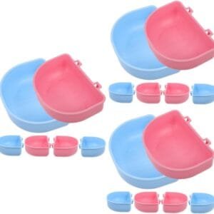 BESPORTBLE 18 Piezas Tazón De Conejo Dispensador De Agua para Conejos Comederos para Ardillas Tazón De Hámster Seguro Tazón De Agua Seguro para Hámster Jaulas De Conejo Jaula De Hurón Páginas