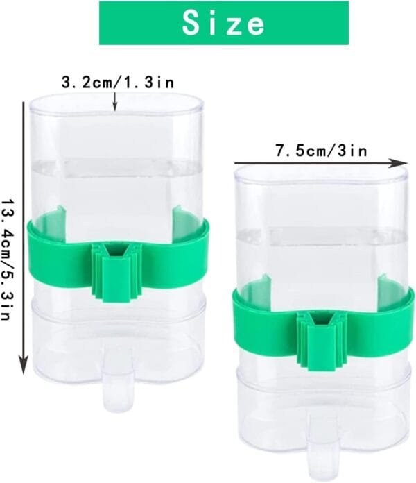 2 Piezas Comedero Automático De Semillas, Pájaros Dispensador De Alimentos, Comedero para Pájaros, Accesorios para Jaulas, Pájaros Dispensadora De Agua, para Pájaros, Loros - Image 3