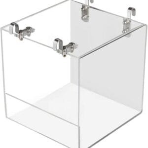 ZHOUJIE Baño para pájaros en la Jaula, bañera para pájaros Dentro de la Jaula, Caja de baño para pájaros con Gancho, Accesorio para jaulas de periquitos, Loros, crestas, cacatúas
