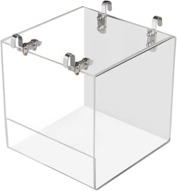 ZHOUJIE Baño para pájaros en la Jaula, bañera para pájaros Dentro de la Jaula, Caja de baño para pájaros con Gancho, Accesorio para jaulas de periquitos, Loros, crestas, cacatúas