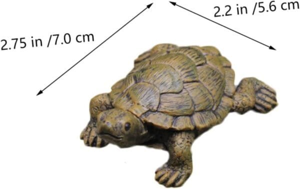 Yardwe 3 Piezas Modelo de Animales de simulación Mini Adorno suculento Animales en Miniatura decoración Juguetes Juguete Educativo Animales artesanía de Tortuga de Resina - Image 2