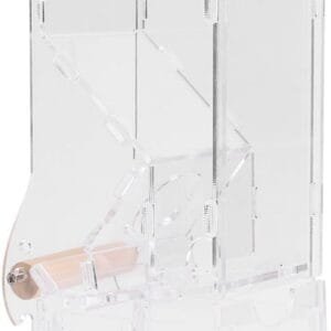 Fdit Comederos Automáticos para pájaros Alimentador de pájaros Acrílico Transparente Accesorios de Jaula de Loro