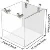 Aceshop Bañera para Pájaros Cuenco de Baño Acrílico Transparente Caja de Baño para Casa de Baño Accesorio de Jaula para Pájaros con Ganchos para Pájaros Pequeños, Pinzón, Canario 12.8 * 11.3 * 13 cm - Image 7