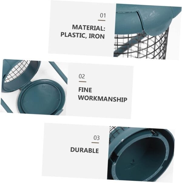 YARNOW 3 Piezas Comedero para Pájaros Al Aire Contenedor De Comida para Pájaros Comedero para Pinzones Bandeja De Pájaros Pájaro Colgante Cacahuetes El Plastico Girasol El Pájaro - Image 9