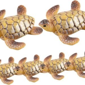 Toyvian 6 Piezas Figuras De Tortugas Marinas Ornamento Micro Paisaje Tortuga En Miniatura Linda Figura De Animales Tortugas Falsas Pecera Decoración Tortuga Marina Juguete Resina
