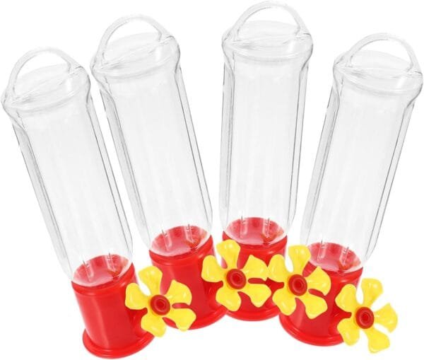 BESPORTBLE 4 Piezas Alimentador De Pinzones Contenedor De Comida para Pájaros Comedero para Pájaros Comederos para Pájaros Colgantes para Exteriores El Plastico Decorar Estanco