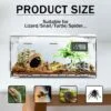Oiakz Terrarios para reptiles, con higrómetro de temperatura, caja de cría de reptiles acrílicos de tamaño grande, tanque de jaula de terrario para pequeños reptiles insectos oficina en casa, 15.7 x - Image 4