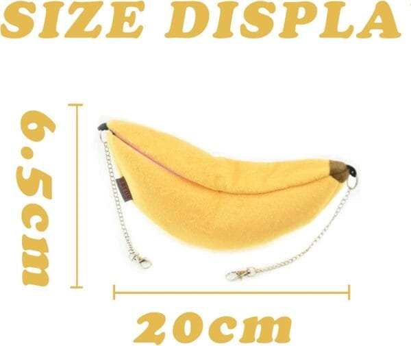 BDSHUNBF 2PCS Hamster Hamaca, Cama Colgante de hámster de 2 Capas, Banana Hamaca para Animales Pequeños, Invierno para Mascotas, Jaula Escondite Suave para Hámsteres Hurones Rata Erizo Chinchillas - Image 3