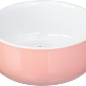 Nobby Cuenco de cerámica para roedores Rabbit, Color salmón/Blanco, diámetro 11 cm x 4,5 cm