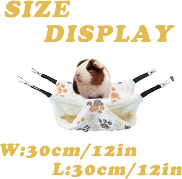 BDSHUNBF 2PCS Hamster Hamaca, Cama Colgante de hámster de 2 Capas, Banana Hamaca para Animales Pequeños, Invierno para Mascotas, Jaula Escondite Suave para Hámsteres Hurones Rata Erizo Chinchillas - Image 2