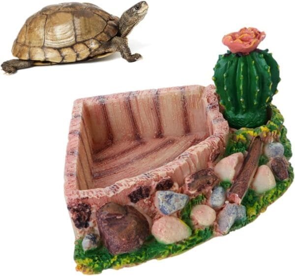 Yardwe 3 Piezas tazón de Comida Plato de Agua de Reptil Tanque de Reptiles Plato de Comida de Tortuga Juguete Pet Feeder Comedero para Reptiles Suministros para Mascotas tazón de Reptil - Image 9