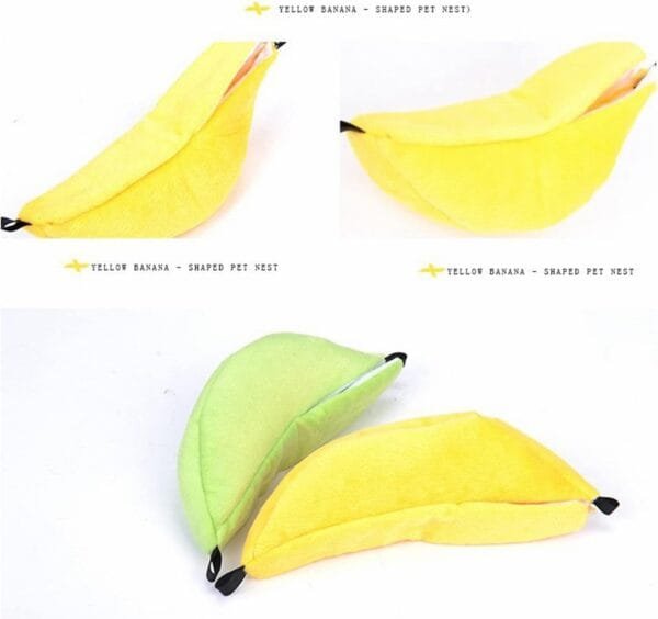 BDSHUNBF 2PCS Hamster Hamaca, Cama Colgante de hámster de 2 Capas, Banana Hamaca para Animales Pequeños, Invierno para Mascotas, Jaula Escondite Suave para Hámsteres Hurones Rata Erizo Chinchillas - Image 5