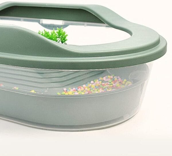 HINAYOSAN Casa de hábitat de tortugas con piscina para reptiles desmontable, 2 capas, fácil de - Image 5
