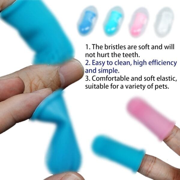 BDSHUNBF 6 Piezas Cepillo de Dientes para Perros, con Caja de Almacenamiento, Cepillos de Dientes para Limpieza de Dientes de Mascotas, Cepillo de Dientes de Silicona para Perros Gatos Cuidado Dental - Image 3