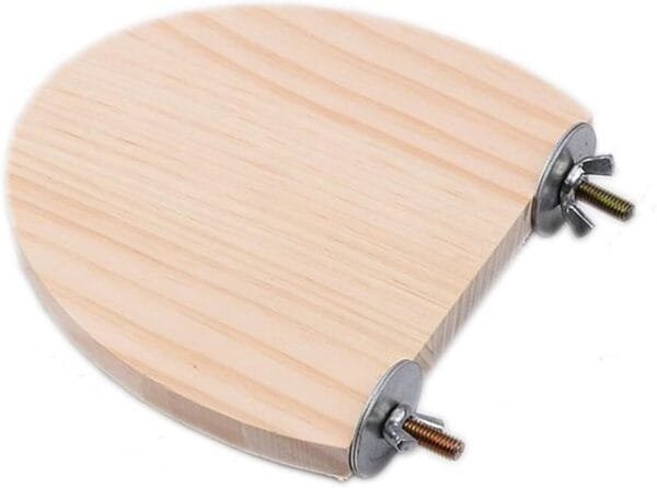 Plataforma De Percha De Pájaro De Madera De Manzana Natural, Accesorios De Jaula De Pájaros De Rama, Molienda De Garras, para Periquitos, Cacatúas, Conures, Pinzones, Tortolitos, Etc (10cm *8cm*1.2cm)