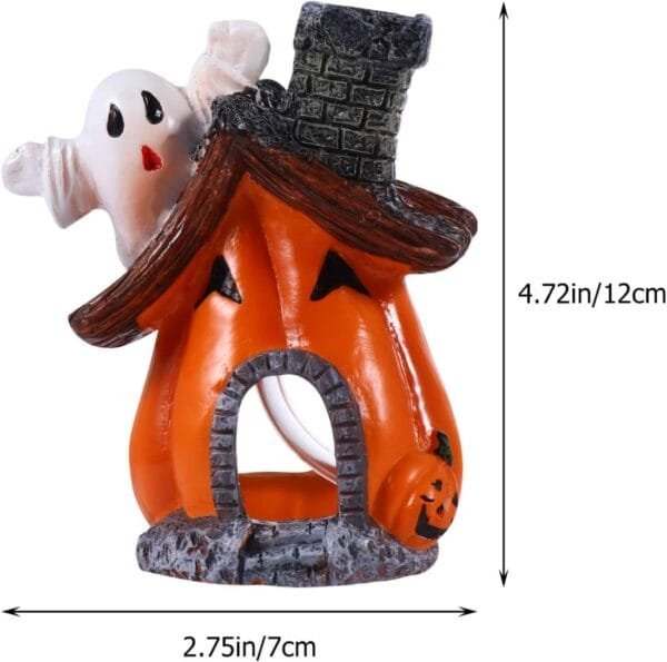 DOITOOL 5 piezas Halloween calabaza casa pecera decoración Halloween acuario decoraciones Halloween calabaza adorno conjunto - Image 3