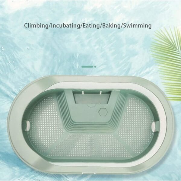 HINAYOSAN Casa de hábitat de tortugas con piscina para reptiles desmontable, 2 capas, fácil de - Image 8