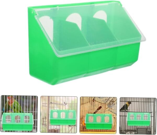 Yardwe 2 Comederos para Palomas Jaula para Pájaros Práctico Comedero para Pájaros Cuenco De Comida para Pájaros Comedero Colgante para Pájaros Contenedor De Comida para Pájaros - Image 6