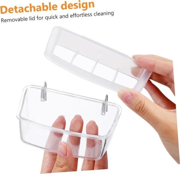 BESPORTBLE 2 Piezas Dispensador De Agua para Pájaros Comederos para Pájaros Delicados para Exteriores Dispensador De Comida Pinzón El Plastico Caja De Comida para Pájaros El Pájaro - Image 3
