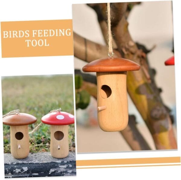 YARNOW Nido De Pájaro De Madera Comederos para Pájaros Colgantes Alimentador De Comida para Pájaros Colgante Comedero para Pájaros Creativo Comedero para Pájaros Duradero - Image 7