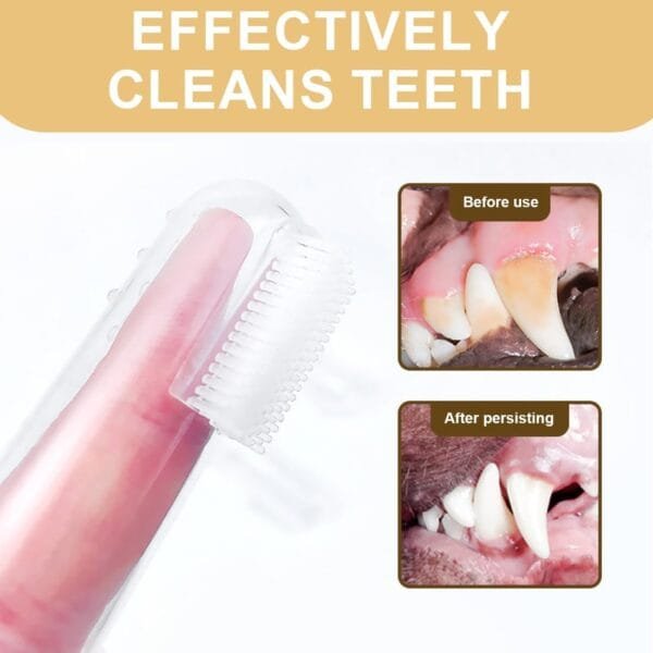 BIRLOZA 6 cepillos de dientes para perros cepillo de dientes de silicona suave para mascotas cepillos de dientes de dedos cuidado dental de gato higiene bucal para mascotas kit de limpieza - Image 5