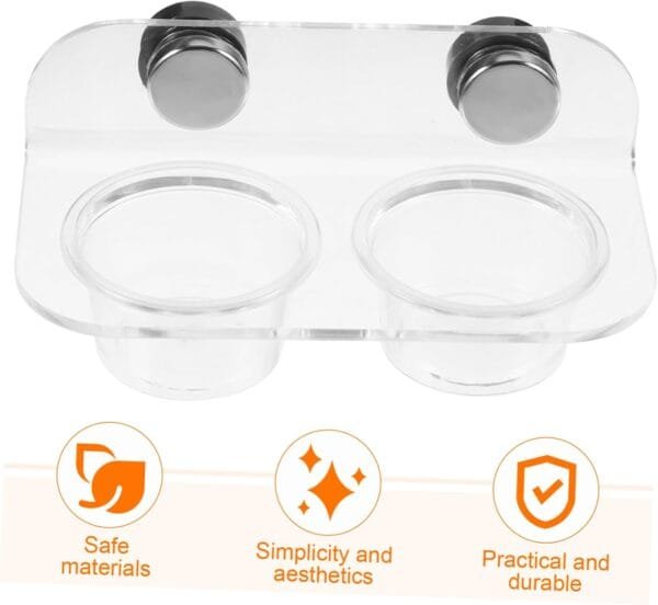 YARNOW 1 Juego Alimentador de Agua magnético Tazas de alimentación Gecko Tortuga Gusano Alimentador de Reptiles Bebedero para Reptiles tazones de Comida de Gecko tazón de Agua el plastico - Image 8