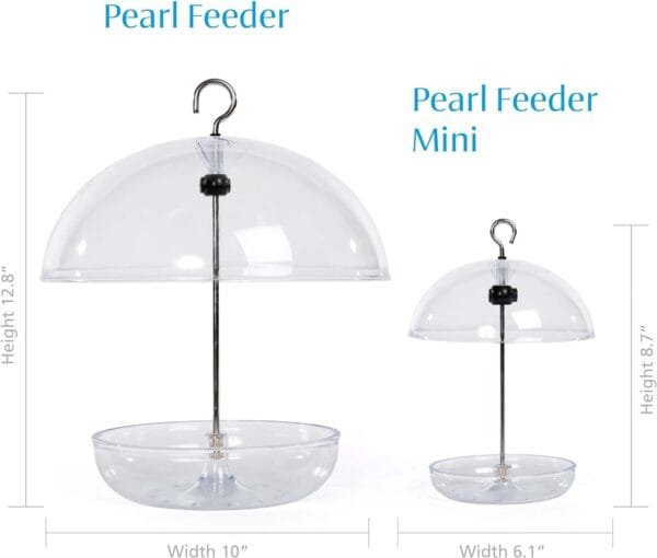 Comedero para pájaros Transparente con Forma de cúpula de Lluvia de 15 cm con Texto en inglés I Love Robins Rellena con Semillas de pájaros o Gusanos de Comida. - Image 6