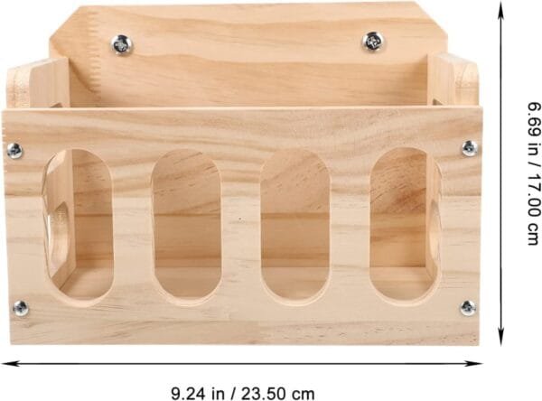 Comedero de heno para conejo, alimentador de heno de madera, conejito contenedor alimentador de madera para conejo, conejito comedor heno conejillo de indias chinchilla hámster alimentador - Image 2