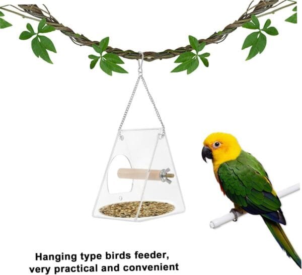 YARNOW 1 Pc comedero para pájaros contenedores para Comida comedero portátil para pájaros comedero pajaros Exterior Bird Feeder envase comederos para pájaros Jaula de Comida para pájaros - Image 8