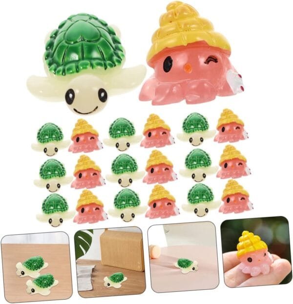 Yardwe 60 Piezas Mini Modelo De Tortuga Figura De Tortuga De Resina Figuras De Animales Pequeños Mini Figura Tortuga De Juguete Tortuga En Miniatura Figuras Pequeñas Figuras De Delfines - Image 6