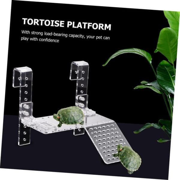 BESPORTBLE 4 Piezas Terraza Colgante de Tortugas Tanque de Juguete Plataforma de Tortuga portátil Reptil Plataforma para Tomar el Sol del terrario Plataforma de acrílico para Tomar el Sol - Image 5