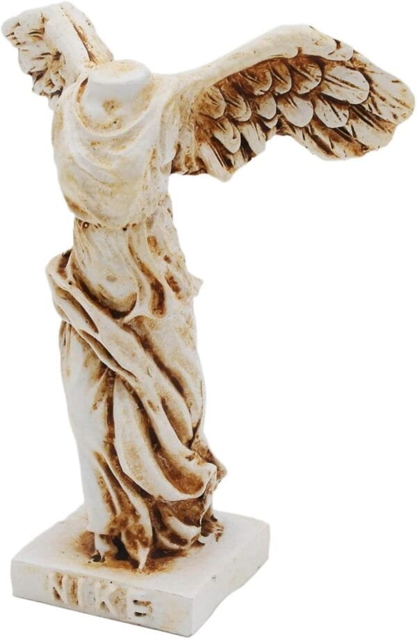 Decoración de pecera con alas de la victoria de Samotracia Decoración de pecera Escultura Estatuas Figurine Antigua Grecia Reptil Tortuga Lagarto Tanques de araña Terrario Estatua Decoración Ornamento