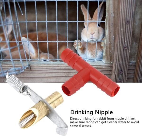 20 Piezas de Pezón para Beber de Conejo, Sistema Automático de Riego de Pezón de Agua de Conejito, Accesorios de Herramientas de Agua Potable para Pezón de Bebedero para Conejo Conejillo de Indias - Image 5