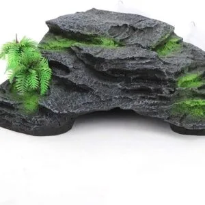 Fdit Cueva de Reptiles Tortugas de Resina Artificial Plataforma Flotante para Tomar el Sol Casa de Tortugas Isla Flotante Acuario Acuario de Piedra Decoración de Adornos