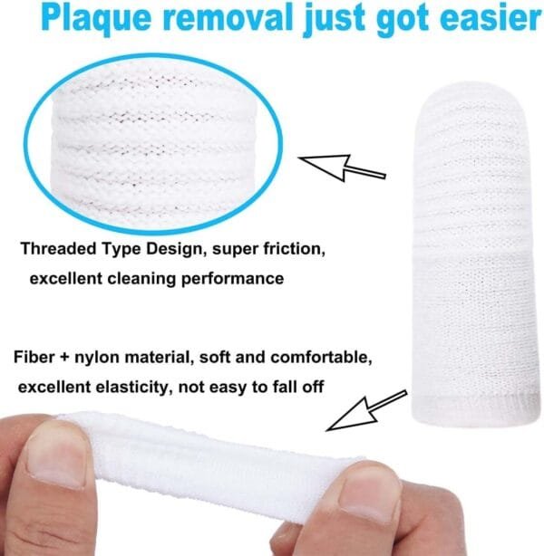 Paquete de 6 cepillos de dientes para mascotas, cepillo de dientes para perros, camas para dedos reutilizables, camas para el cuidado dental de perros de tela de punto, dedos antiplaca para perros - Image 4