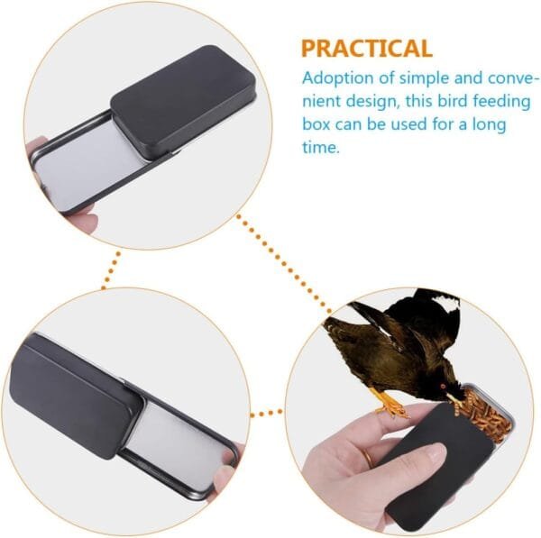 YARNOW 4 Piezas Caja de Comida para pájaros Bird Feeder comederos para pajaros comedero para pájaros de Mano contenedores de bocadillos comedero pajaros comederos para pájaros - Image 9