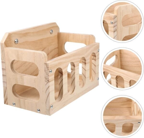 Comedero de heno para conejo, alimentador de heno de madera, conejito contenedor alimentador de madera para conejo, conejito comedor heno conejillo de indias chinchilla hámster alimentador - Image 9