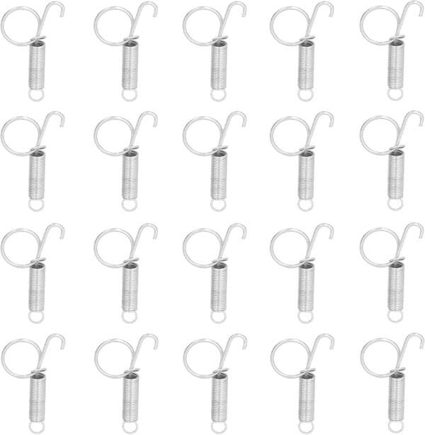 Resorte de Puerta de Jaula, 20PCS Resorte de Jaula de Conejo de Resorte Multifuncional Fácil de Instalar Accesorios de Jaula Agradable para Bloquear Jaulas de Conejos Jaulas de (Gancho de puerta de