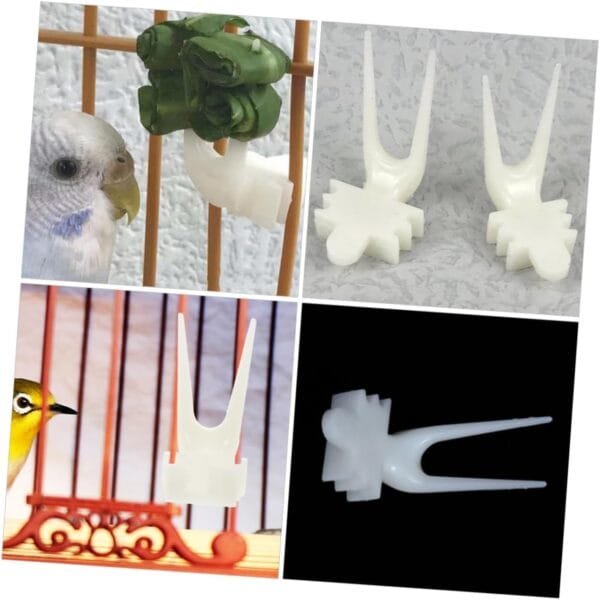 Yardwe 4 Juegos Pájaro con Tenedor De Frutas Comedero Pajaros Bird Feeder Comedero para Pajaros Tenedores De Comida para Loros Tenedor De Verduras De Loro El Plastico 20 Piezas * 4 - Image 5