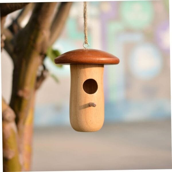 YARNOW Nido De Pájaro De Madera Comederos para Pájaros Colgantes Alimentador De Comida para Pájaros Colgante Comedero para Pájaros Creativo Comedero para Pájaros Duradero - Image 6