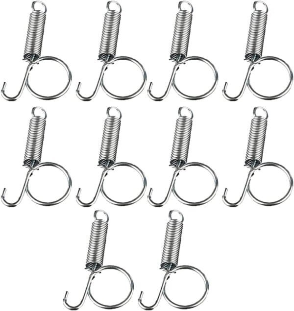 Balacoo 10 Piezas Gancho de Resorte para Puerta de Jaula Gancho de Resorte de Metal para Fijación de Accesorios de Puerta de Jaula para Mascotas