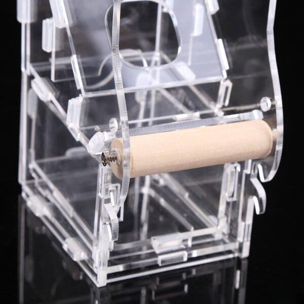 Fdit Comederos Automáticos para pájaros Alimentador de pájaros Acrílico Transparente Accesorios de Jaula de Loro - Image 8