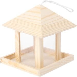 Yardwe 1 Pc comedero para pájaros de Madera comederos comedero para pájaros al Aire Libre comedero pajaros Bird Feeder contenedores para Comida bandejas Soporte para Comida de pájaros