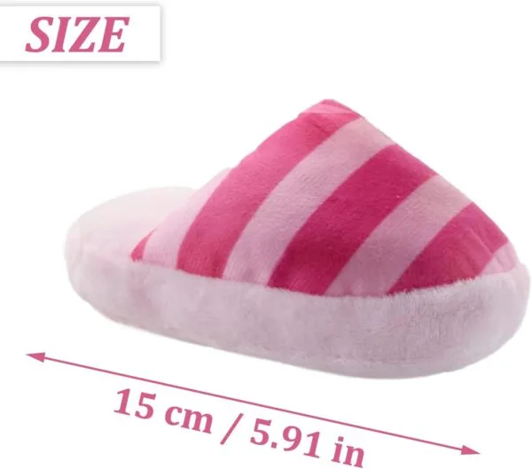 FuninCrea Juguete de Peluche para Perros, Bonitas Zapatillas de Casa Juguetes Interactivos, para Perros Medianos y Cachorros Juguete para Morder para Reducir el Aburrimiento (Rosa)