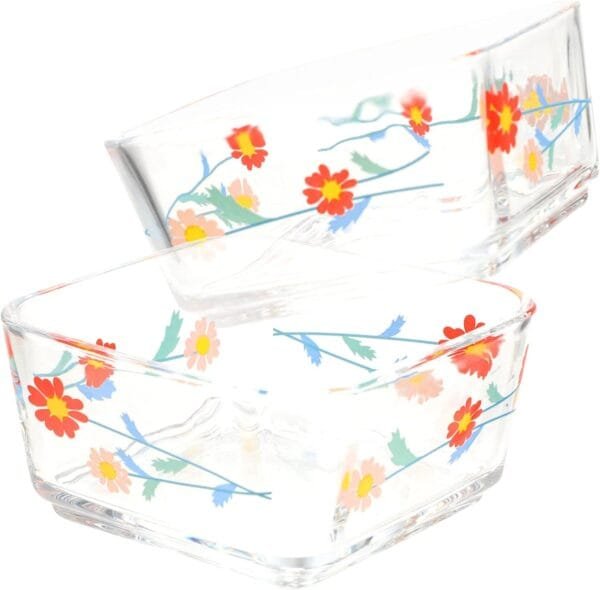 Yardwe 2 Piezas Tazón de Comida para hámster comedero para Conejos Plato Cuadrado para Hamster comedero Hamster Comedero para Hamster comedero Lavable tazón de Conejo de Vidrio