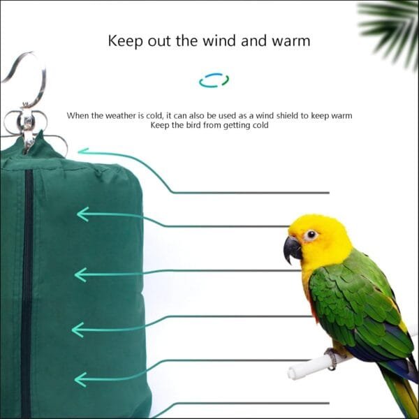SH-RuiDu Cubierta para jaula de pájaros, resistente al viento, a prueba de sol, impermeable, a prueba de luz, ayuda para dormir, jaula de pájaros, accesorio para jaula redonda de pájaros - Image 3