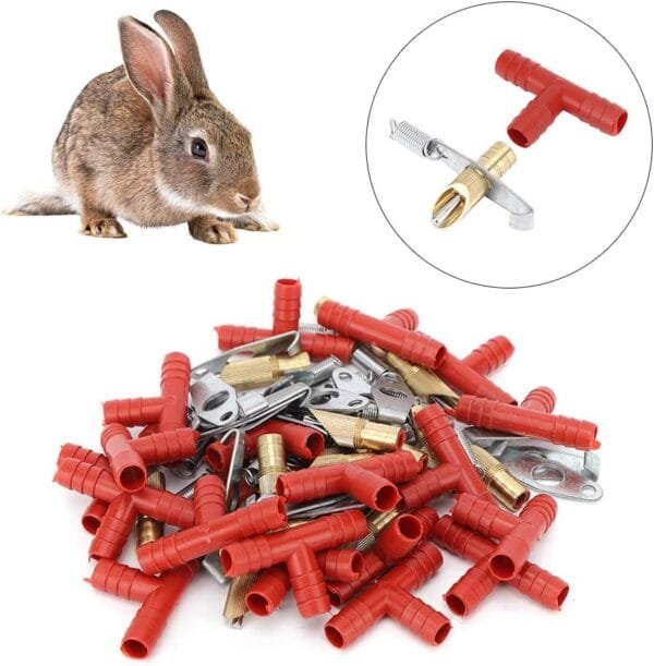20 Piezas de Pezón para Beber de Conejo, Sistema Automático de Riego de Pezón de Agua de Conejito, Accesorios de Herramientas de Agua Potable para Pezón de Bebedero para Conejo Conejillo de Indias - Image 4