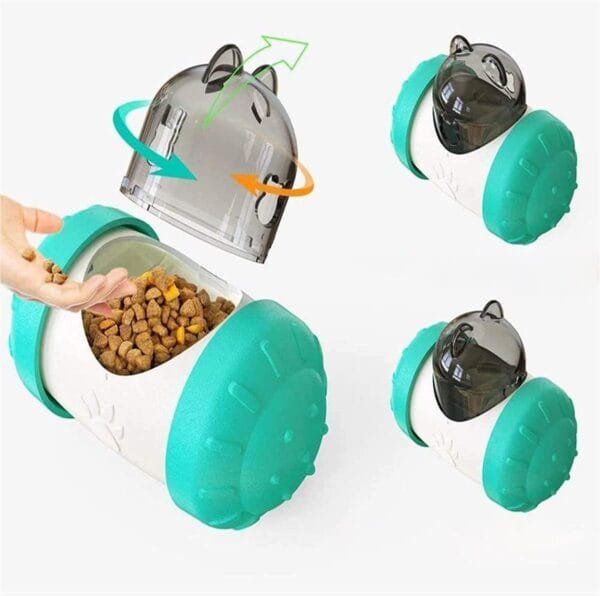 Comida para Perros Ball, Alimentador de Comida Perros Juguete, dispensador Comida Perros, Juguete Interactivo para Gatos y Perros, Comida Lenta Juguete para Perro, Entrenamiento de Gatos y Perros IQ - Image 5